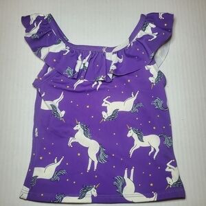 Hanna Andersson Toddler girl Purple unicorn Swim Tank Sz 6-7